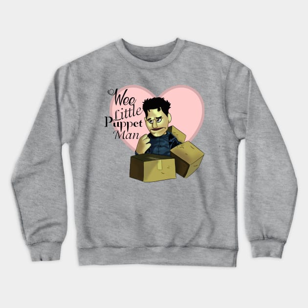 Wee Little Puppet Man Crewneck Sweatshirt by keriilynne@gmail.com